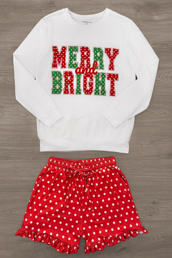 Mom & Me - "Merry & Bright" Polka Dot Pajamas
