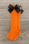 Knee High Silk Bow Socks - Sparkle in Pink