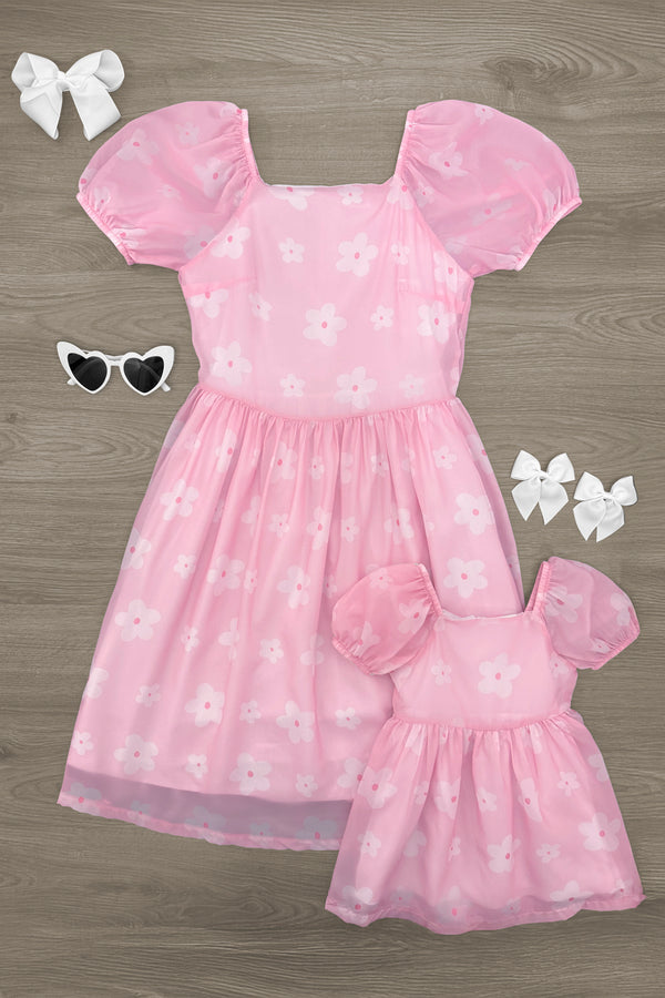 Mom & Me - Flower Print Dress | Sparkle in Pink