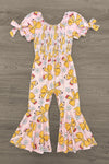 Pink Pencil Bow Flare Jumpsuit | Sparkle in Pink