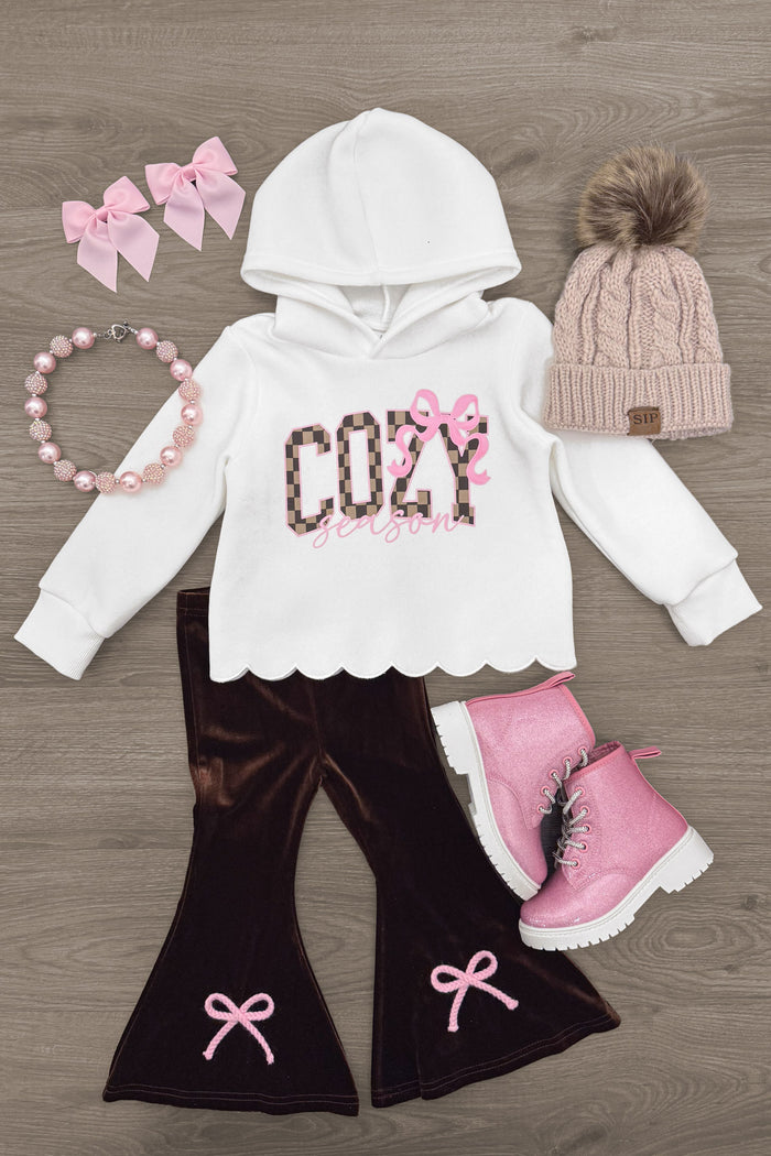 "Cozy Season" Velvet Bow Pant Set