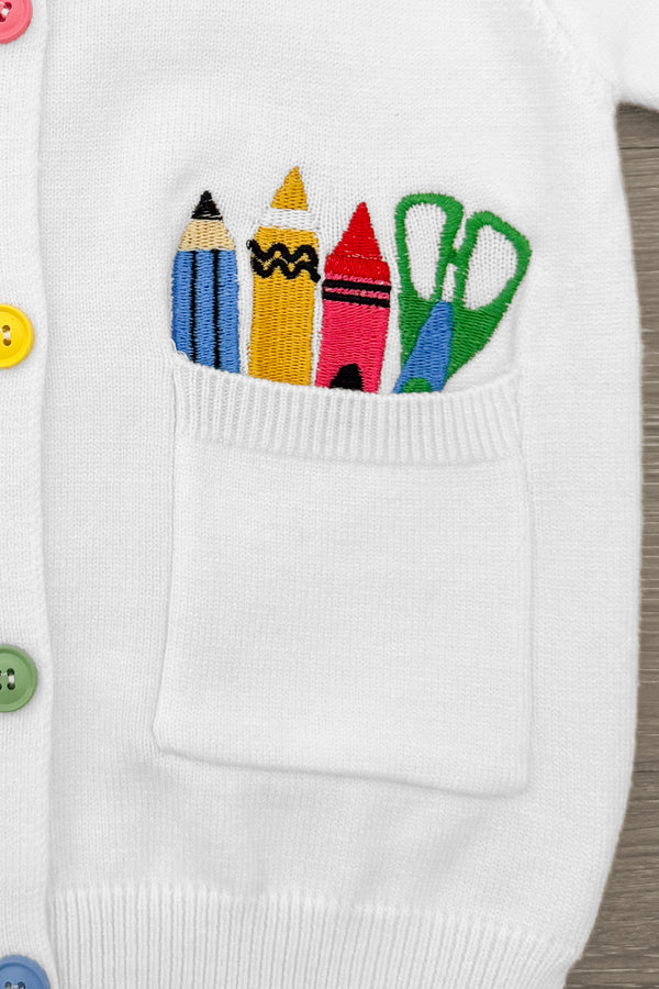 Mom & Me - School Supply Sweater Cardigan | Sparkle in Pink