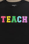 "Teach" Short Sleeve Top | Sparkle in Pink