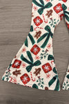 Velvet Bow Christmas Flare Pant Set