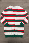 Mom & Me - Red & Green Stripe Cardigan