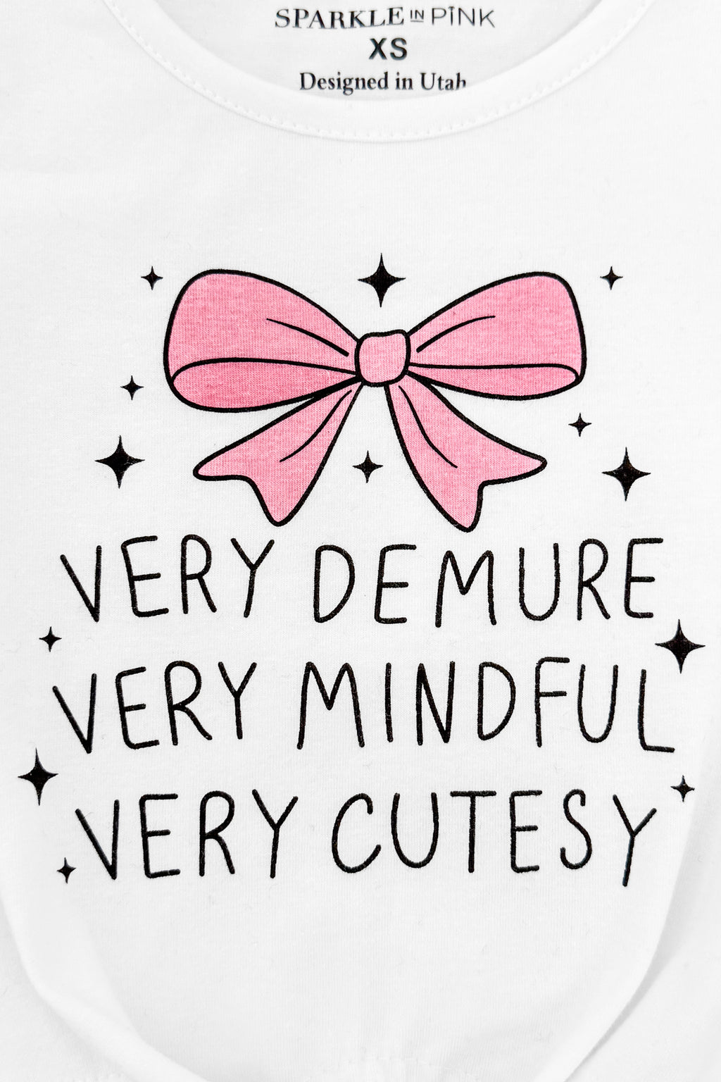 "Very Demure..." Pink & Black Bell Bottom Set | Sparkle in Pink