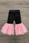 "Very Demure..." Pink & Black Bell Bottom Set | Sparkle in Pink