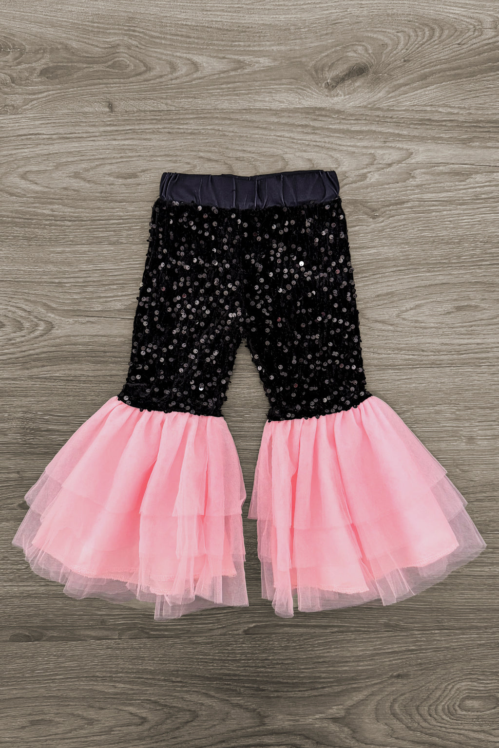 "Very Demure..." Pink & Black Bell Bottom Set | Sparkle in Pink