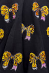 Black Sequin Pencil Bow Dress | Sparkle in Pink