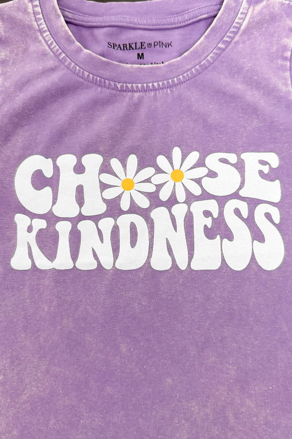 "Choose Kindness" Daisy Denim Short Set | Sparkle in Pink