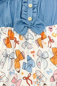 Chambray Pencil Bow Dress