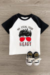 "Mr. Steal Your Heart" Short Sleeve Top - Sparkle in Pink