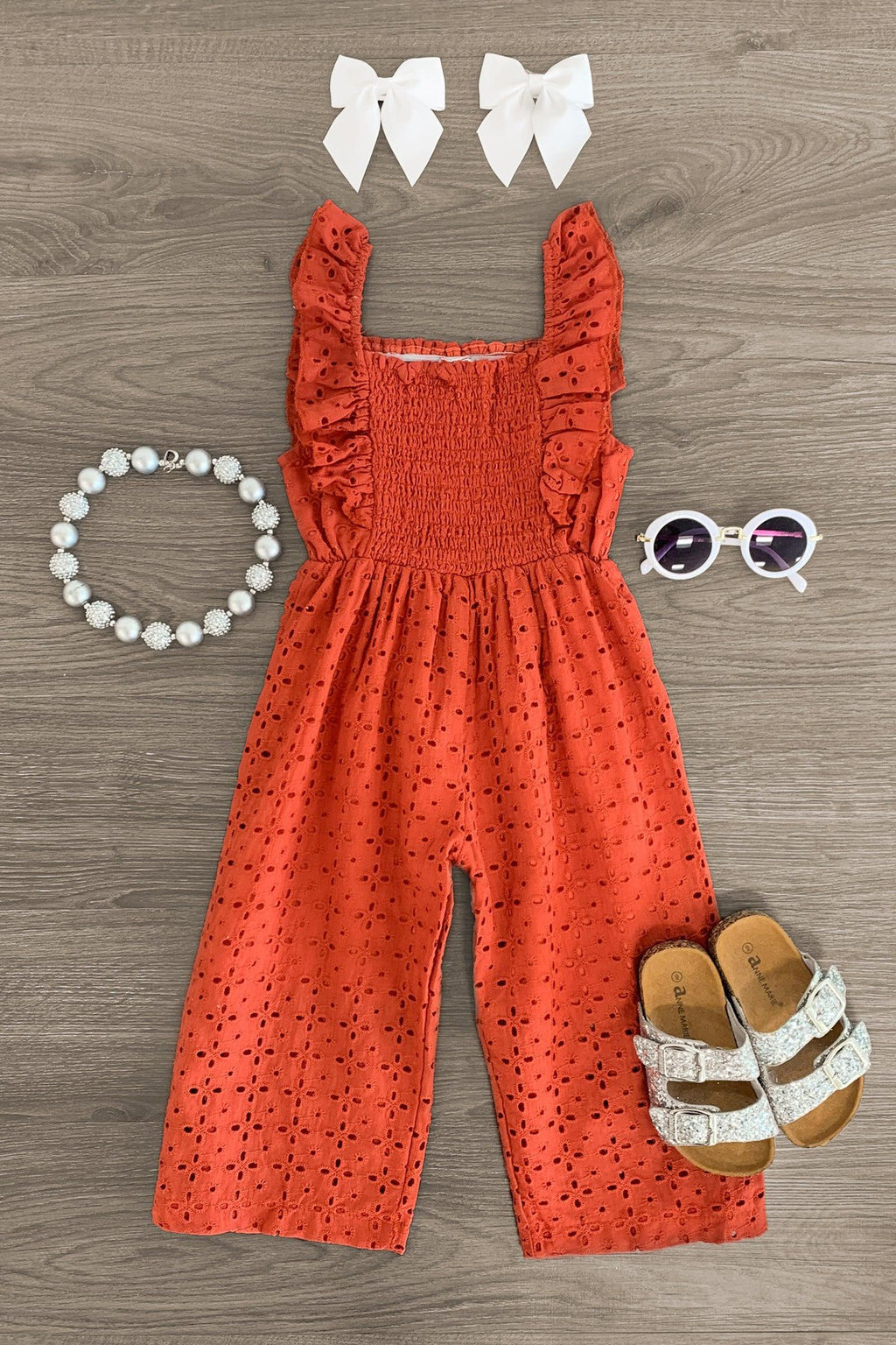 Eyelet Lace Jumpsuit - MANY COLORS! - Sparkle in Pink