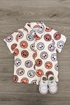 Pastel Smiley Face Button Down Top | Sparkle in Pink