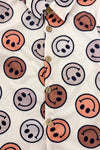 Pastel Smiley Face Button Down Top | Sparkle in Pink
