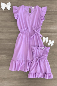 Mom & Me - Swiss Dot Ruffle Dress