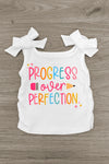 "Progress Over Perfection" Sequin Bell Bottom Set | Sparkle in Pink