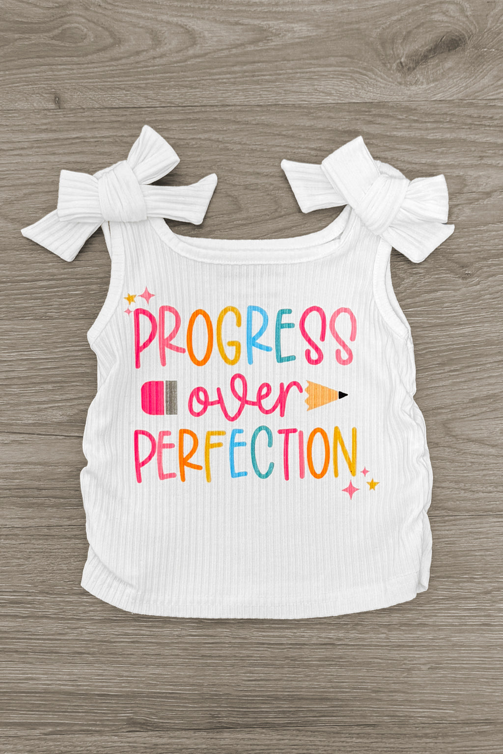 "Progress Over Perfection" Sequin Bell Bottom Set | Sparkle in Pink