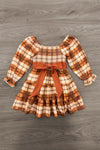 Rust Faux Denim Top & Plaid Dress Family Set - Sparkle In Pink