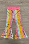 "Progress Over Perfection" Sequin Bell Bottom Set | Sparkle in Pink