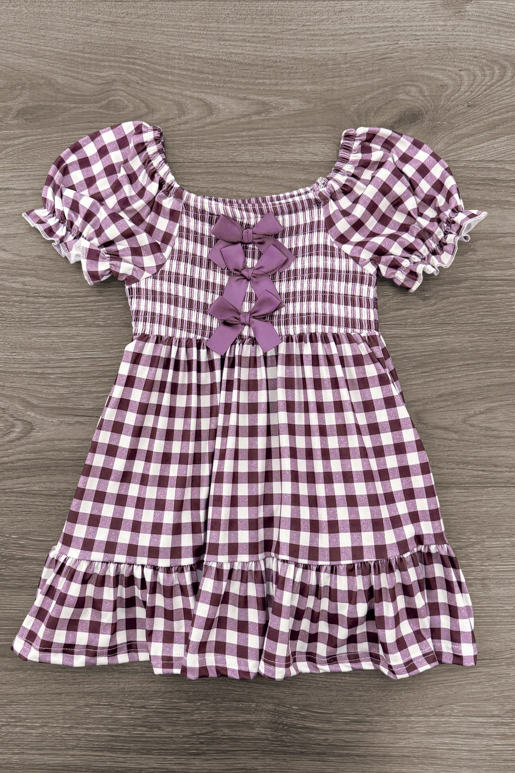 Mom & Me - Purple Gingham Dress - Sparkle In Pink