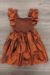 Mom & Me - Purple & Rust Metallic Dress