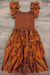 Mom & Me - Purple & Rust Metallic Dress