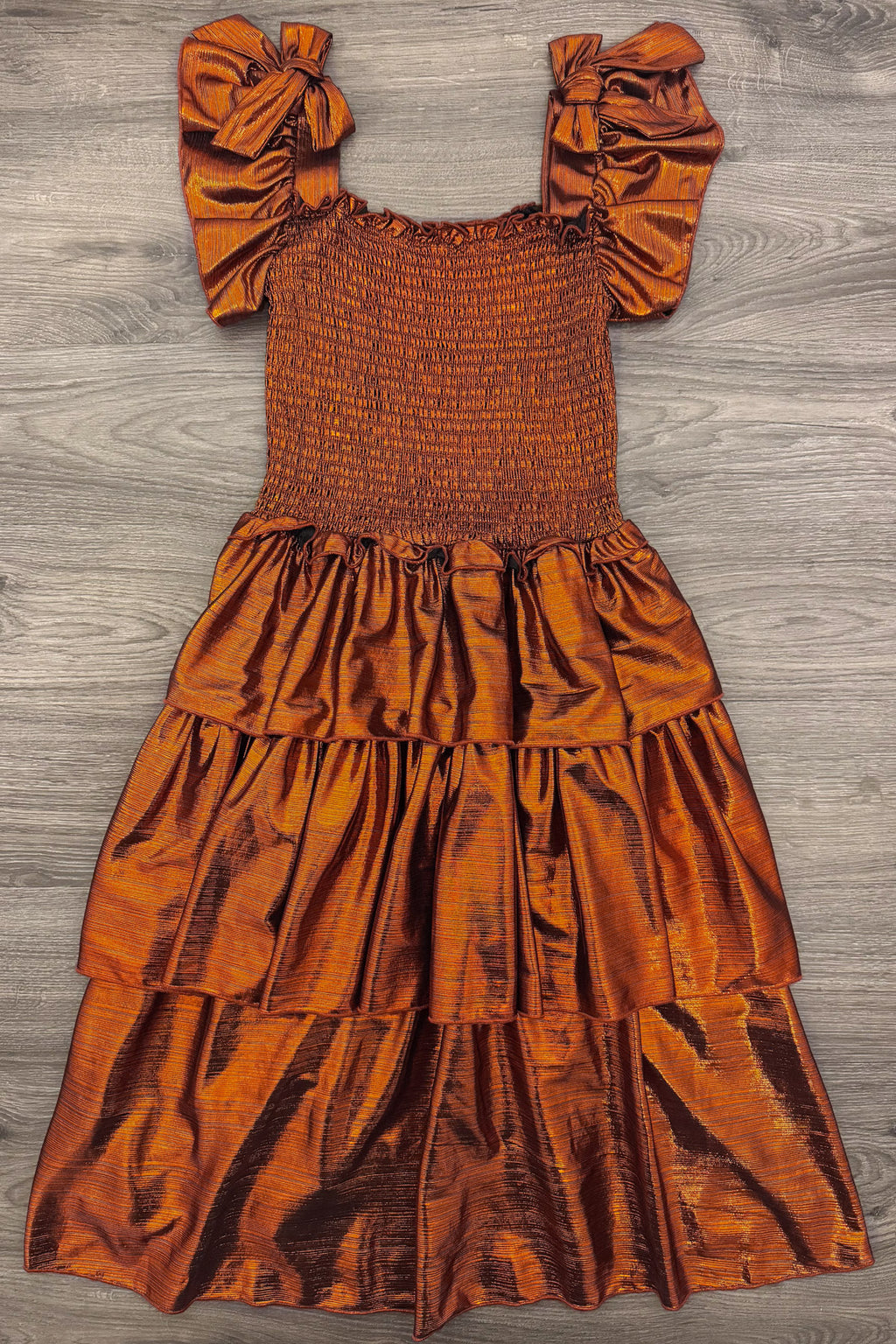 Mom & Me - Purple & Rust Metallic Dress
