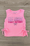 "Very Demure..." Pink Denim Short Set | Sparkle in Pink