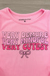 "Very Demure..." Pink Denim Short Set | Sparkle in Pink