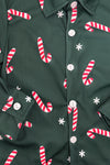 Candy Cane Button Down Top - Sparkle In Pink