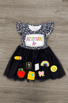 "Attitude A+" Chenille Patch Tutu Dress | Sparkle in Pink