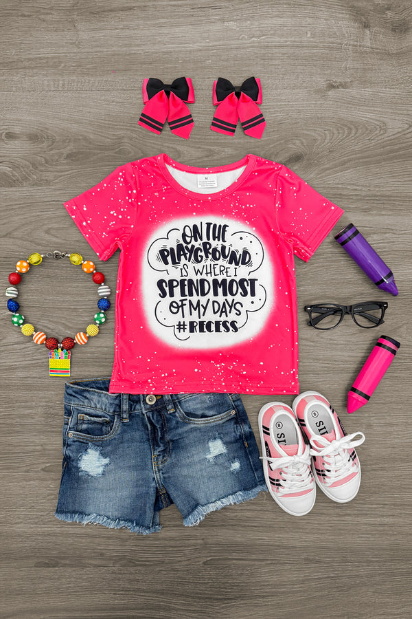 "#Recess" Hot Pink Top | Sparkle in Pink