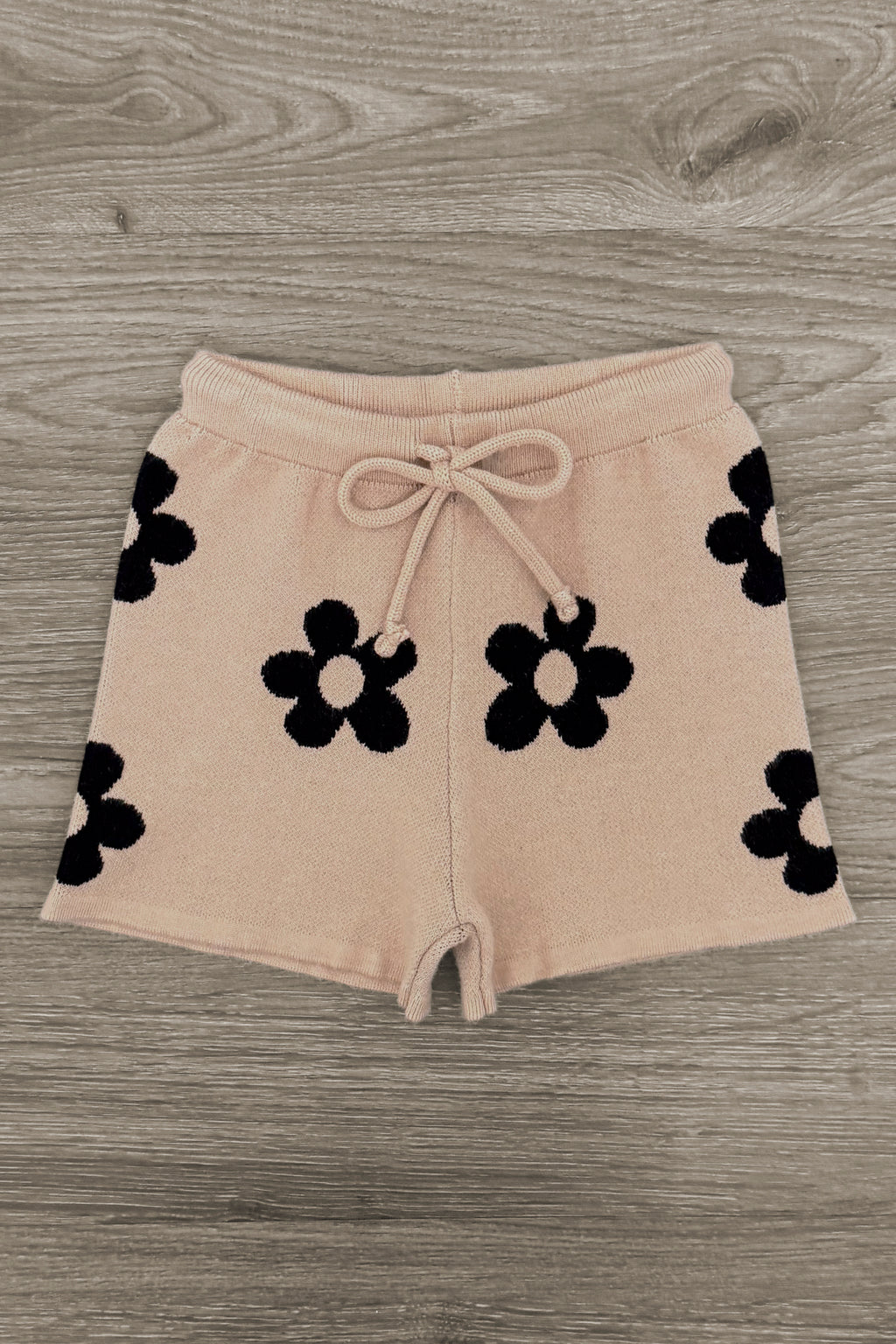 Tan Flower Print Short Set | Sparkle in Pink