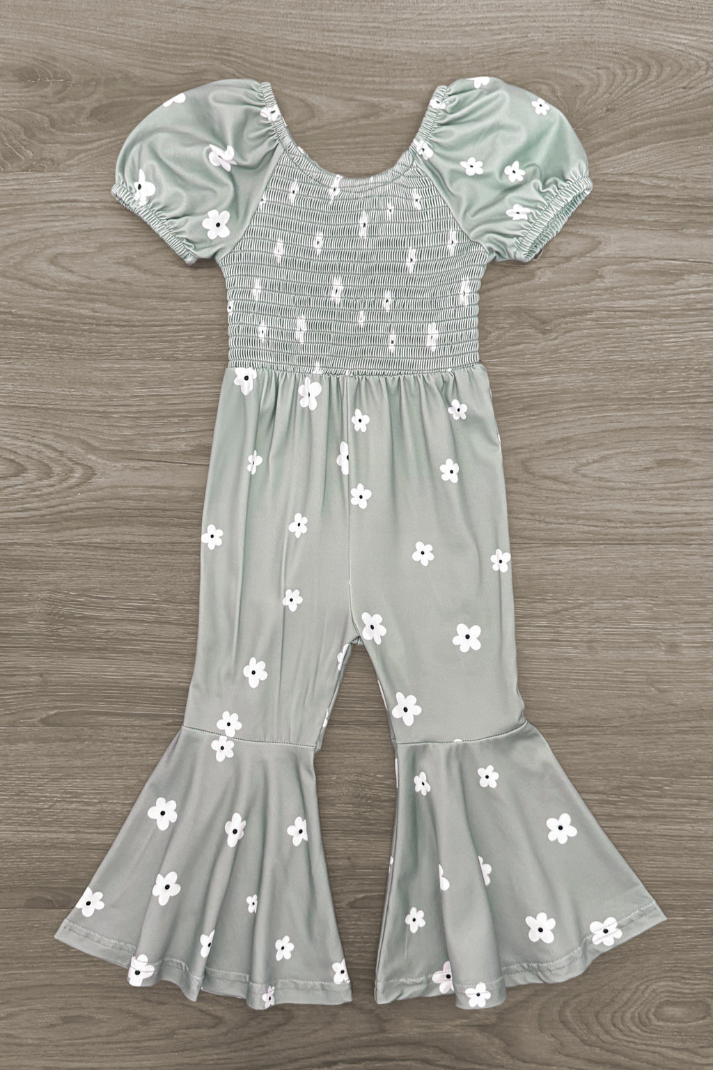Floral Bell Bottom Jumpsuit | Sparkle in Pink