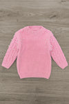 Pink Pearl Sweater Pumpkin Bell Bottom Set | Sparkle in Pink