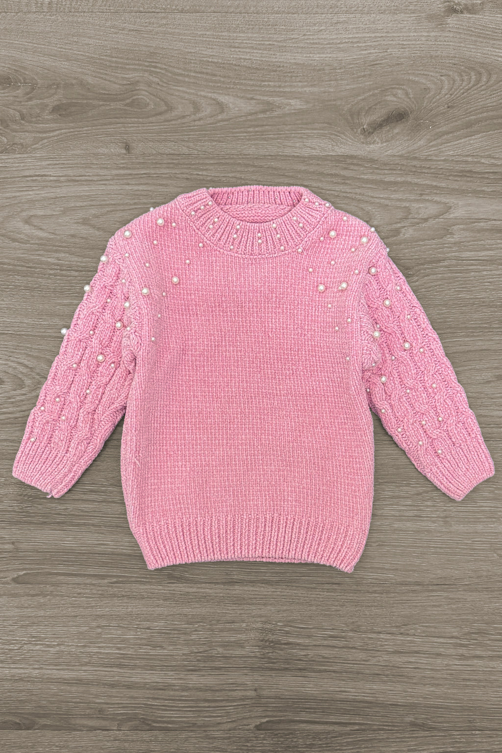 Pink Pearl Sweater Pumpkin Bell Bottom Set | Sparkle in Pink
