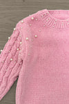 Pink Pearl Sweater Pumpkin Bell Bottom Set | Sparkle in Pink