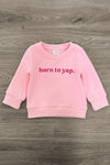Mom & Me - "Born To Yap" Pink Long Sleeve Top | Sparkle in Pink