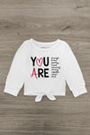"You Are..." Black Denim Bell Bottom Set | Sparkle in Pink