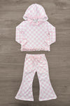Checkered Pant Set - Boy Or Girl - Sparkle In Pink