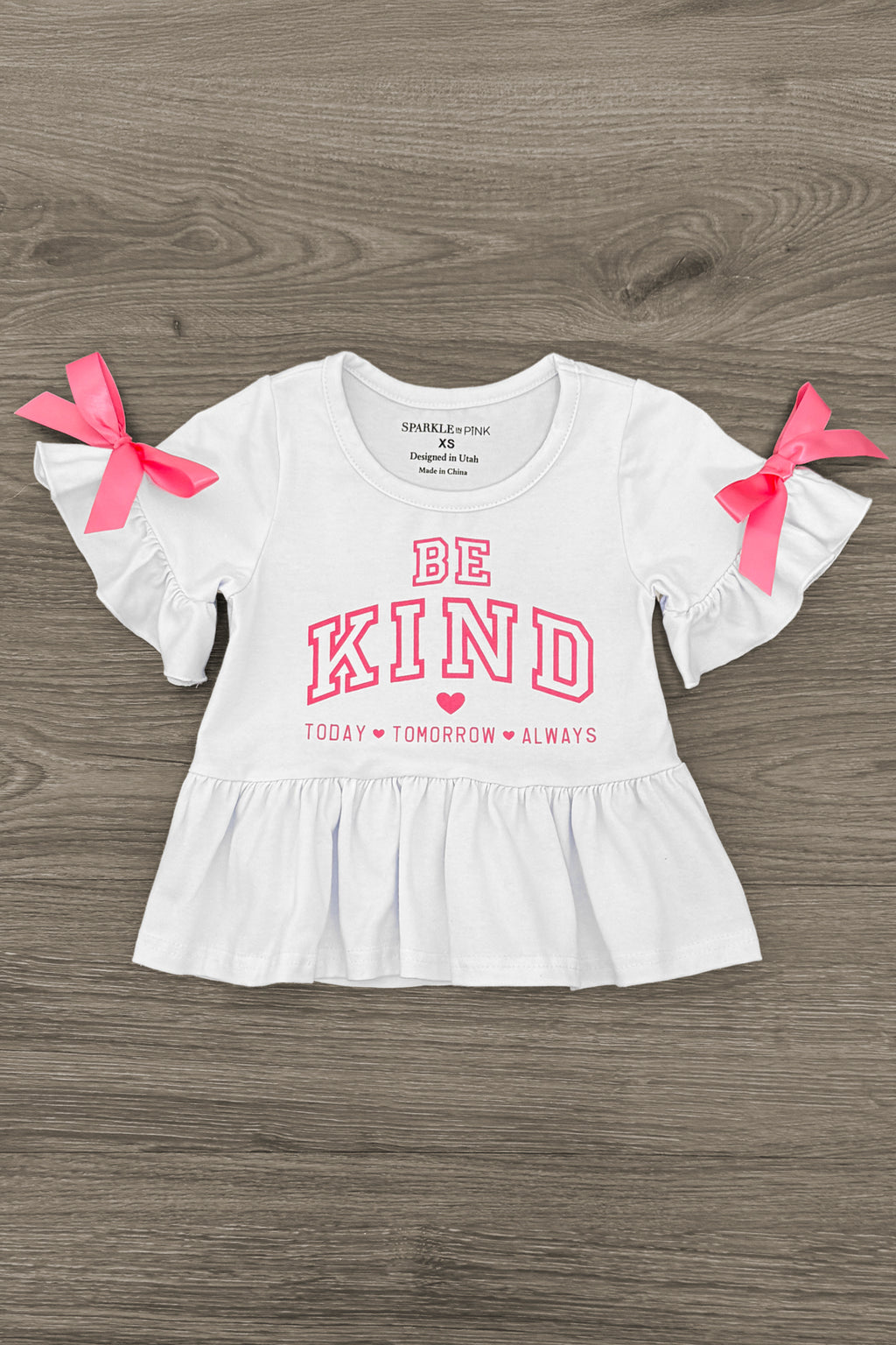 "Be Kind..." Pink Bow Denim Pant Set | Sparkle in Pink