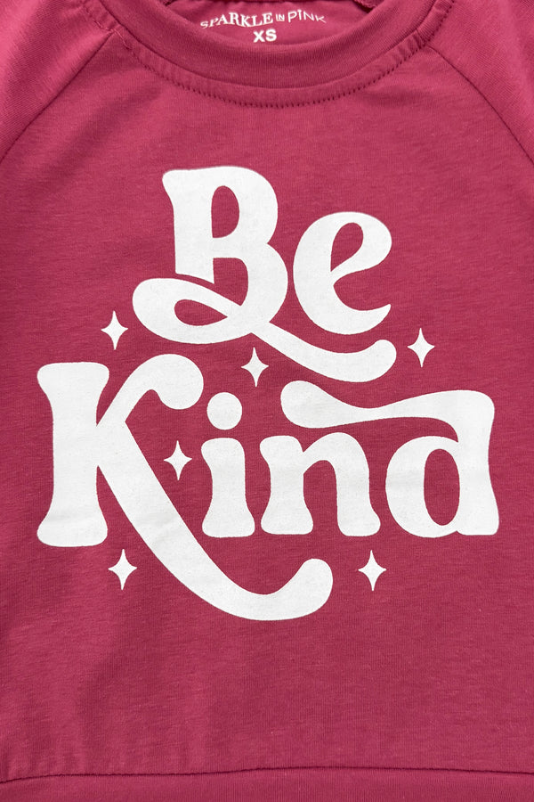 "Be Kind" Pearl Denim Pant Set | Sparkle in Pink