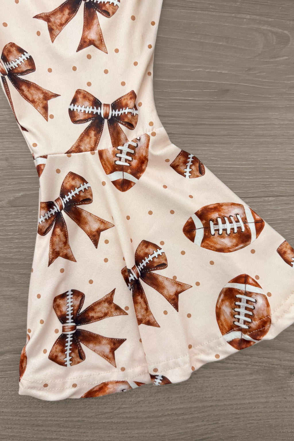 Football Bow Bell Bottom Jumpsuit - Sparkle In Pink