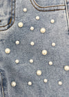 "Be Kind" Pearl Denim Pant Set | Sparkle in Pink