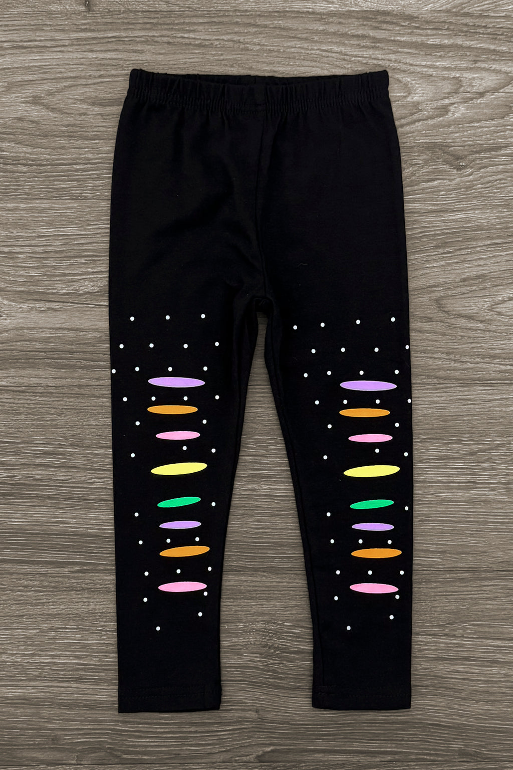 "Sassy" Rainbow Chenille Patch Legging Set | Sparkle in Pink