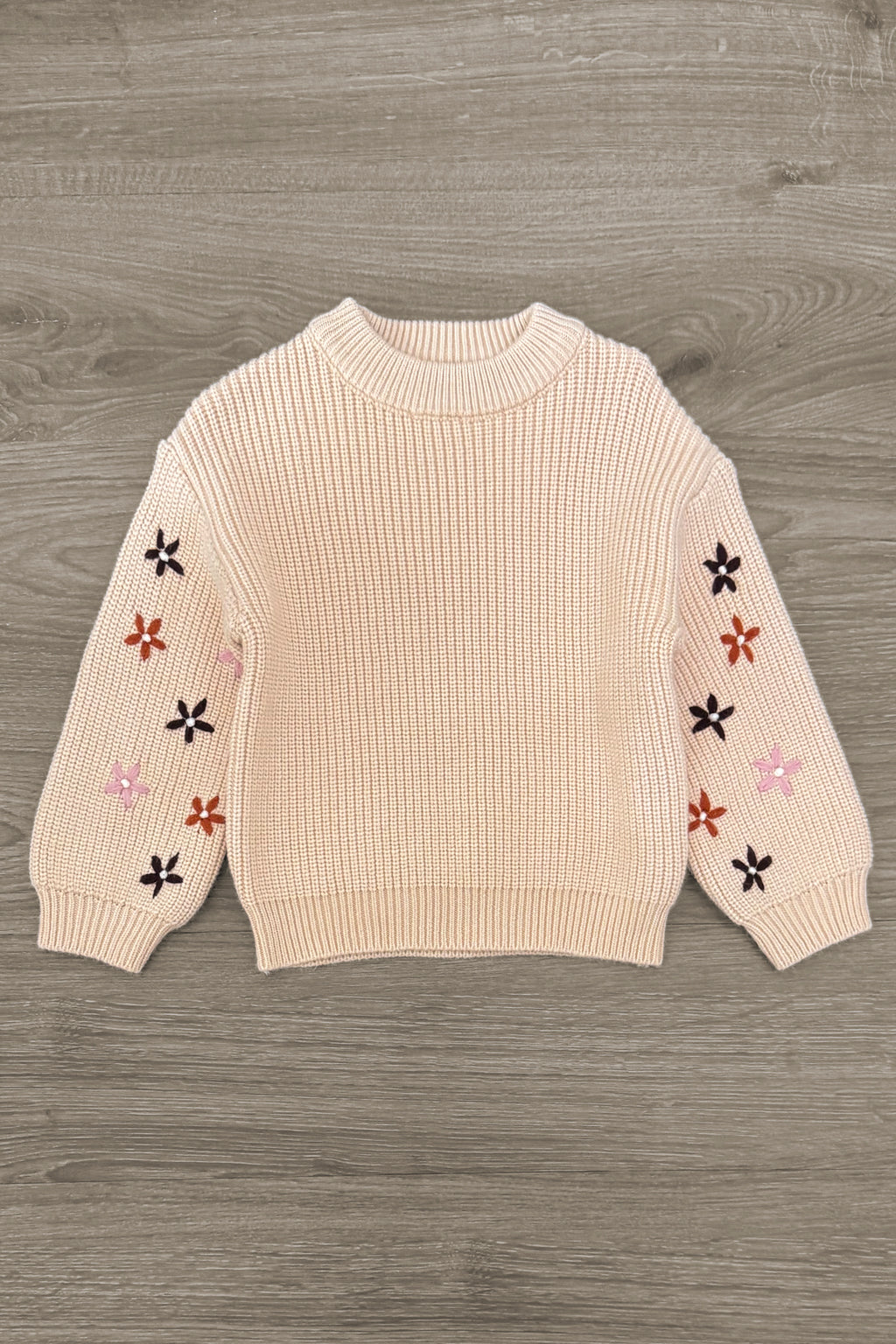 Embroidered Flower Denim Pant Set | Sparkle in Pink