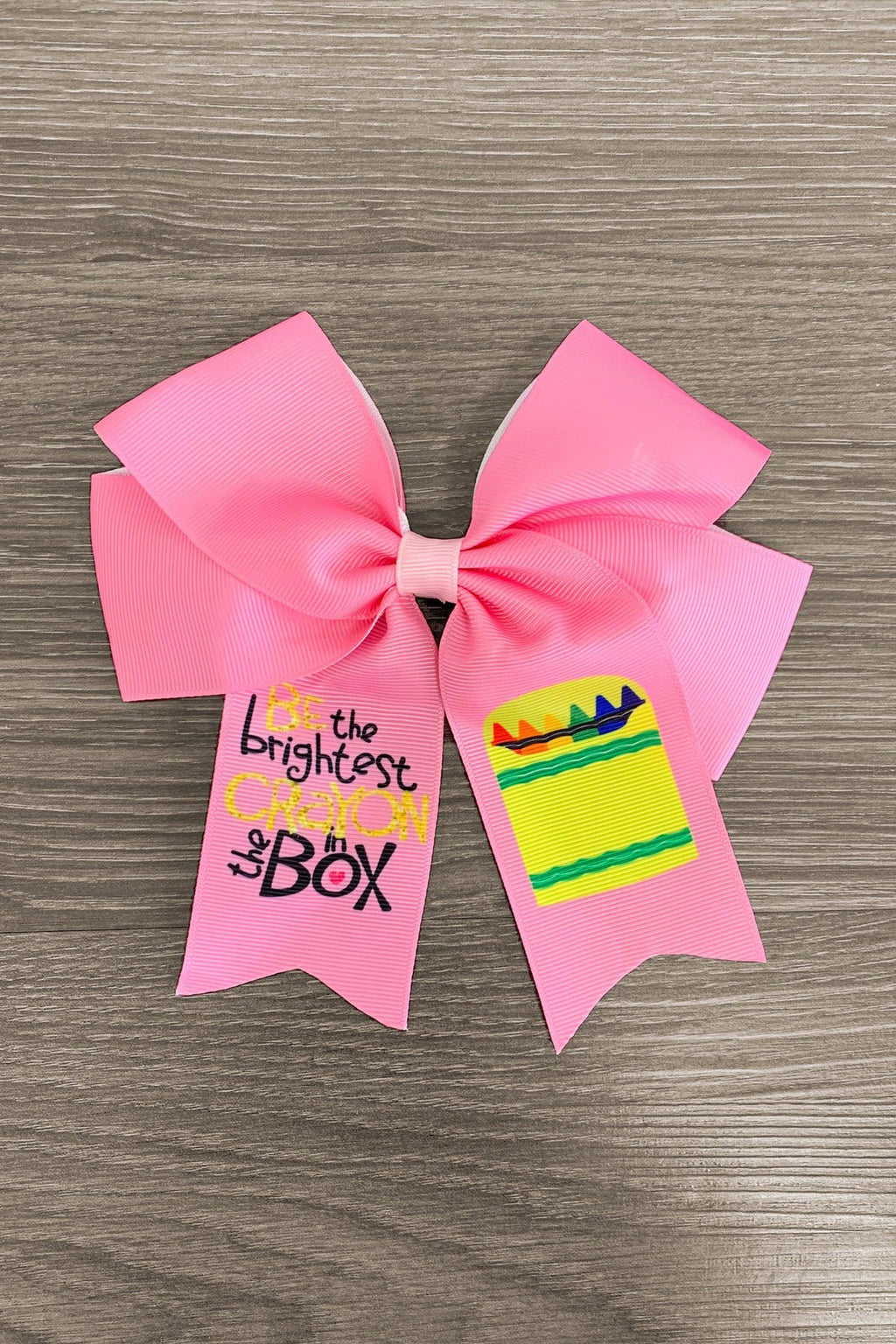 "Be The Brightest Crayon In The Box" Pink Bow - Sparkle in Pink