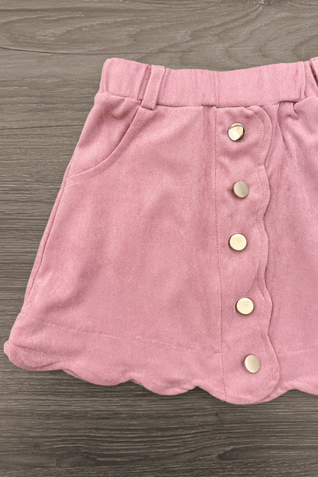 "Birthday Girl" Pink Suede Skirt Set - Sparkle In Pink
