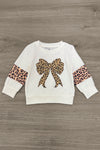 Cheetah Print Bow Distressed Legging Set | Sparkle in Pink